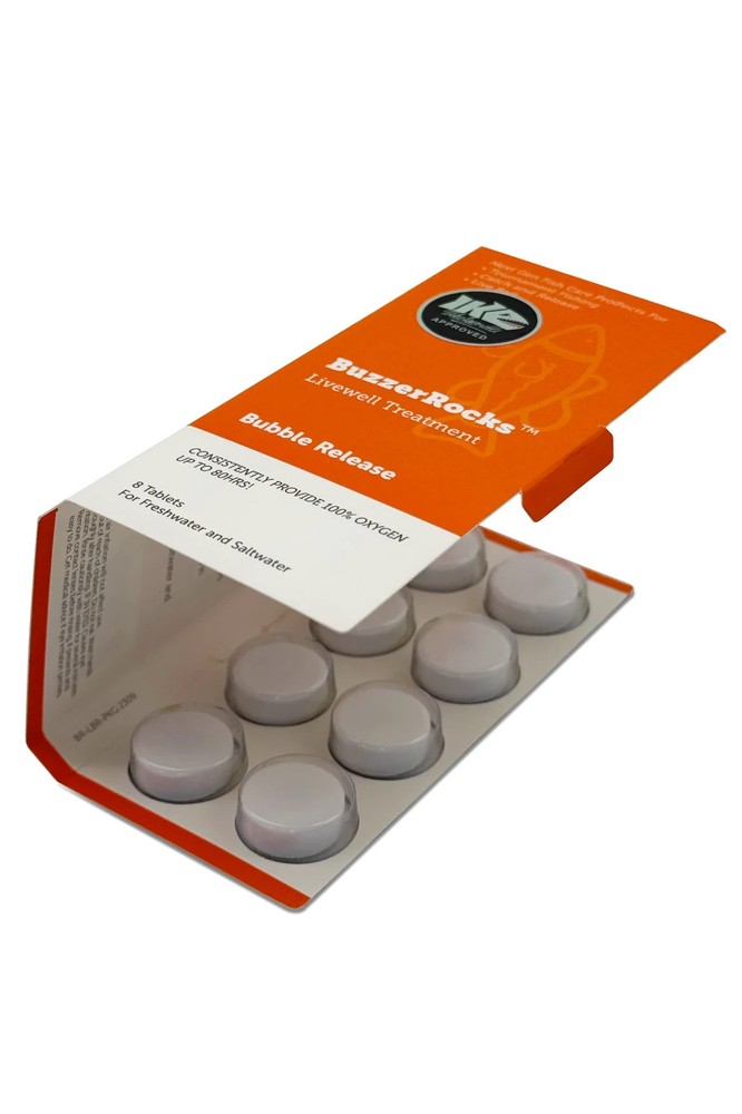 Buzzer Rocks Livewell Treatment - Bubble Release