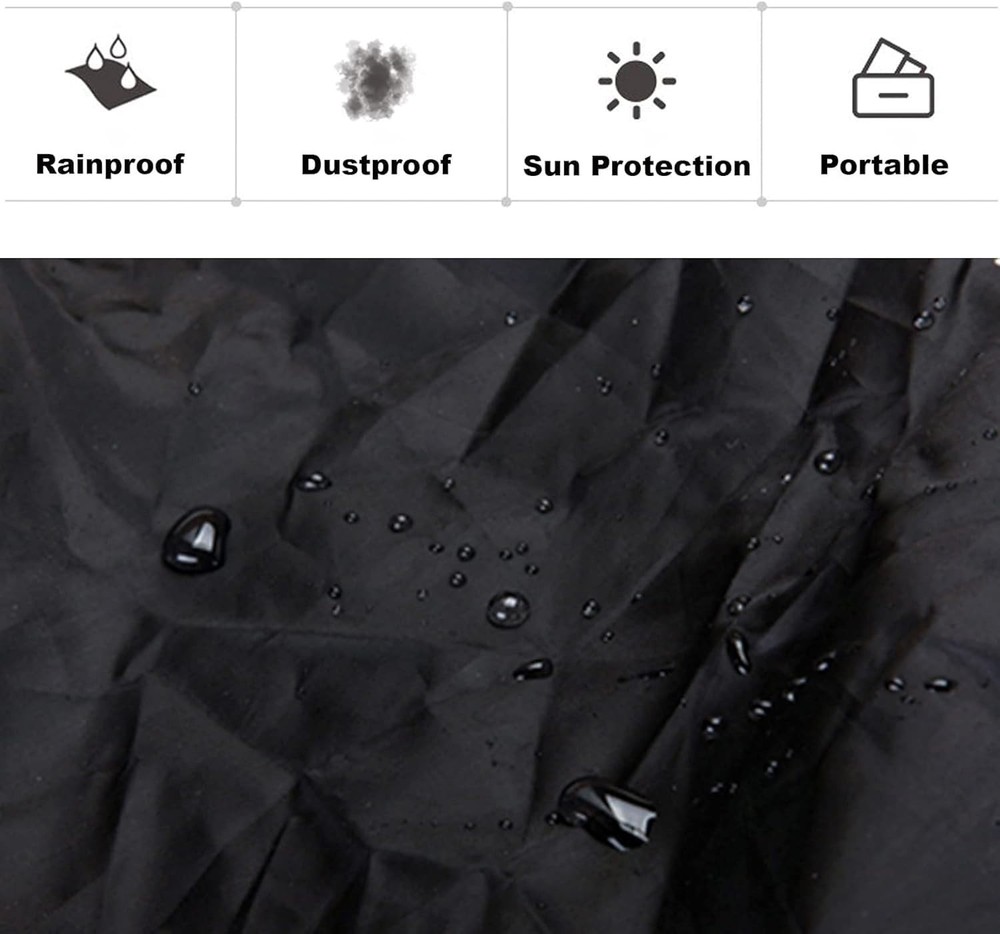Waterproof Bicycle Rear Rack Rain Cover - Adjustable & Compact 20L