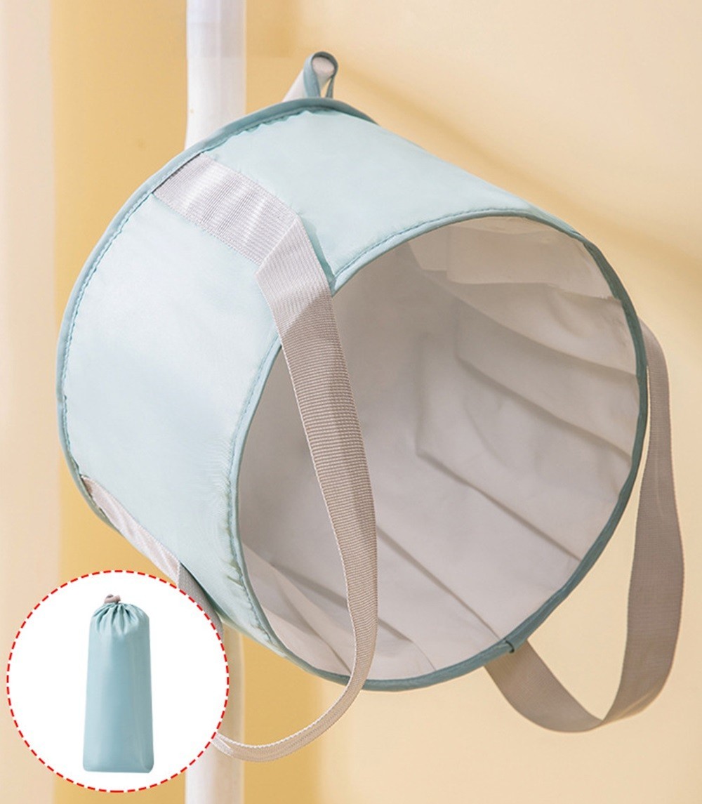 1-Set Collapsible Bucket — Portable Folding Camp Wash Basin for Camping, Hiking