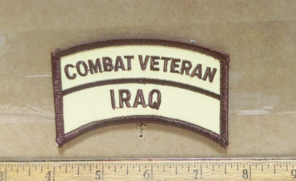 Combat Veteran Iraq Embroidered Patch