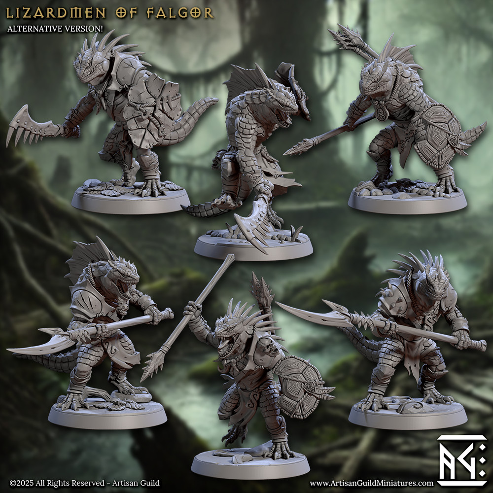 Lizardman Fighter - Sword - 2h Maul - Artisan Guild - Dungeons and Dragons