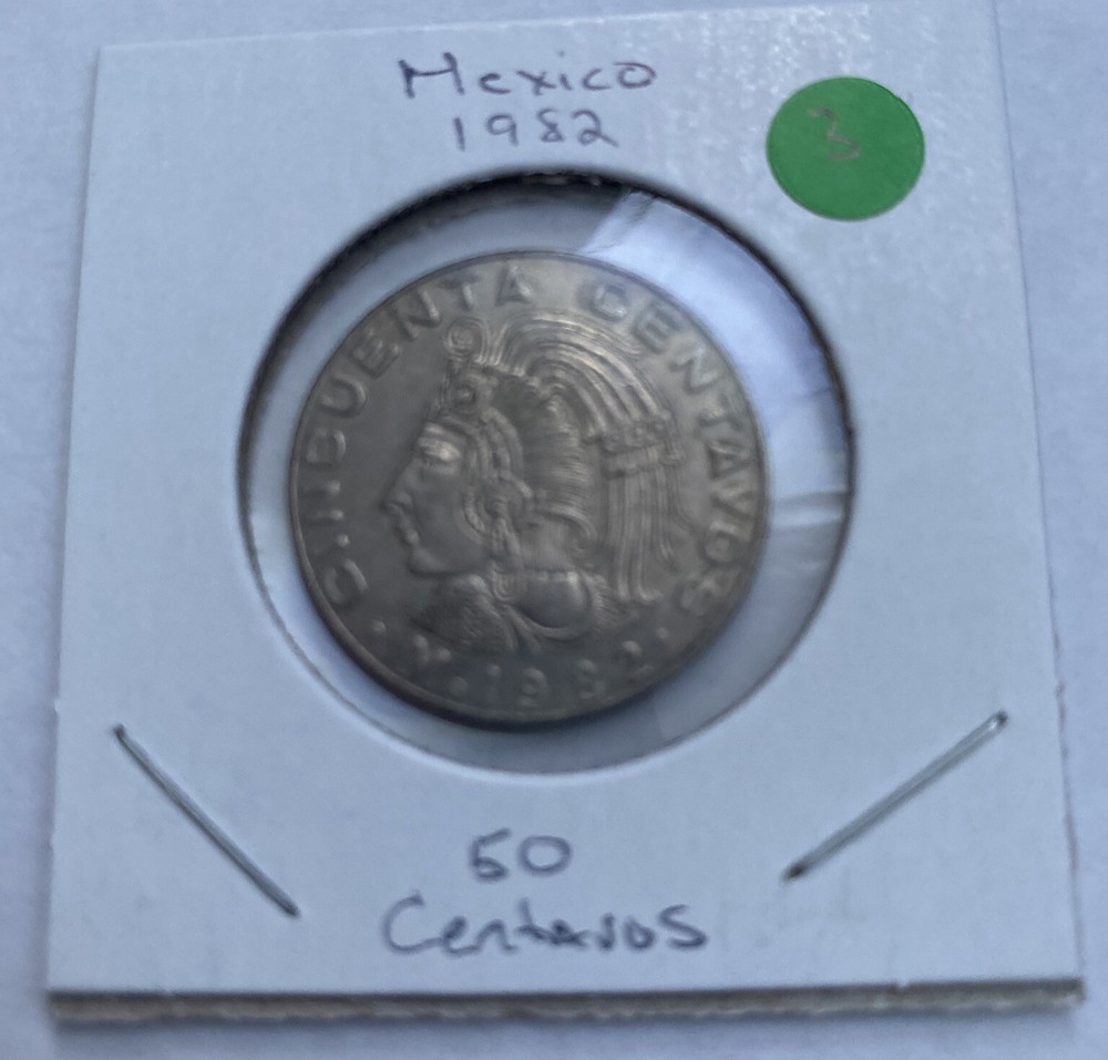 1982 Mexico 50 Cent Coin B13