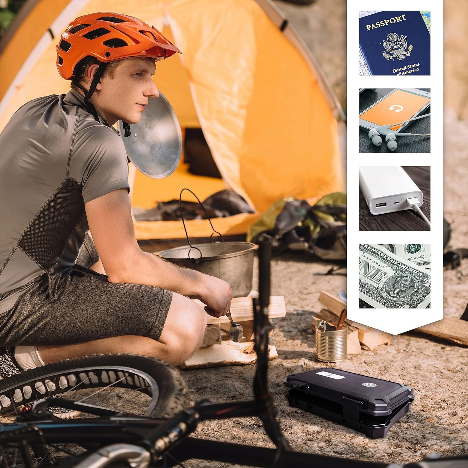 Cigar Travel Case Leather Portable Humidor Holder for 4 Cigars Black Zip