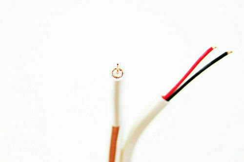 RG59 WHITE 500FT BULK SIAMESE CABLE 20AWG+18/2 CCTV SECURITY CAMERA WIRE