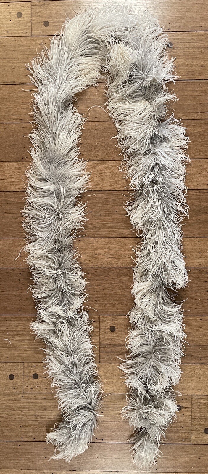 Antique 105” Ostrich Feather Neck Boa Scarf Wrap Edwardian Era Womens French