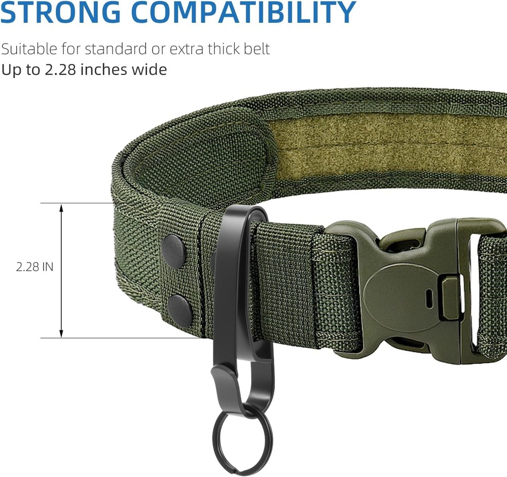 Duty Belt Key Holder, 2 Pack Improved Quick Release Key Holder with Key Ring