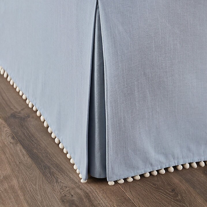 Ballard Designs Audree Pom Pom Bedskirt - No Import Fees