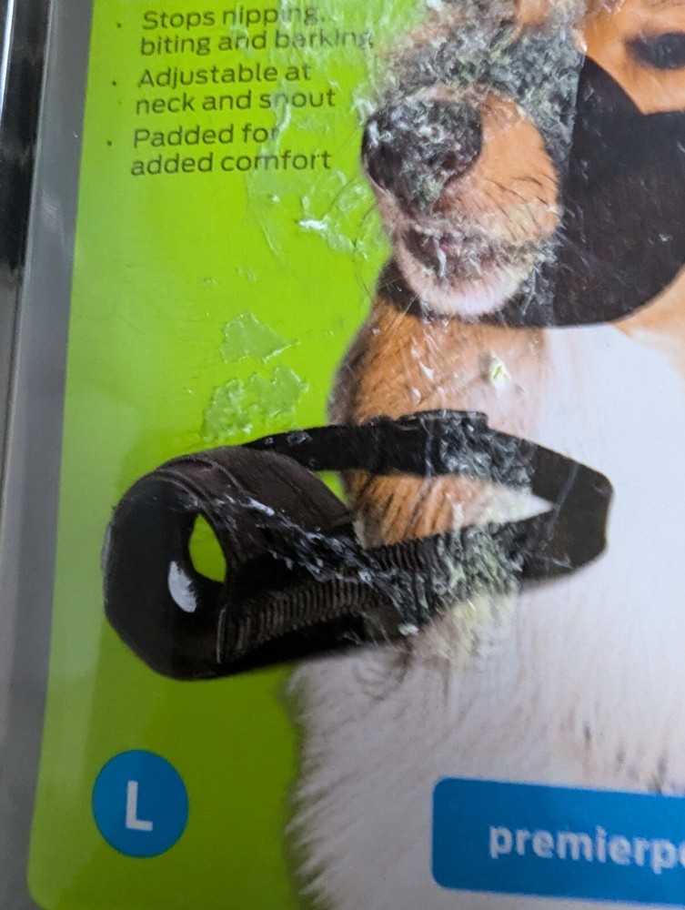 premier pet dog muzzle size large black