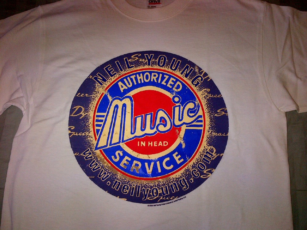 Neil Young T-SHIRT 2000 Music In Head Tour OFFICIAL  OLD STOCK NEW CONDITION