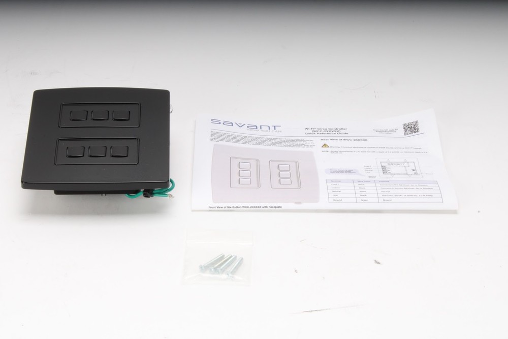 Savant WCC-206BB1-00 Wireless Circa Controller With Hardware and Box