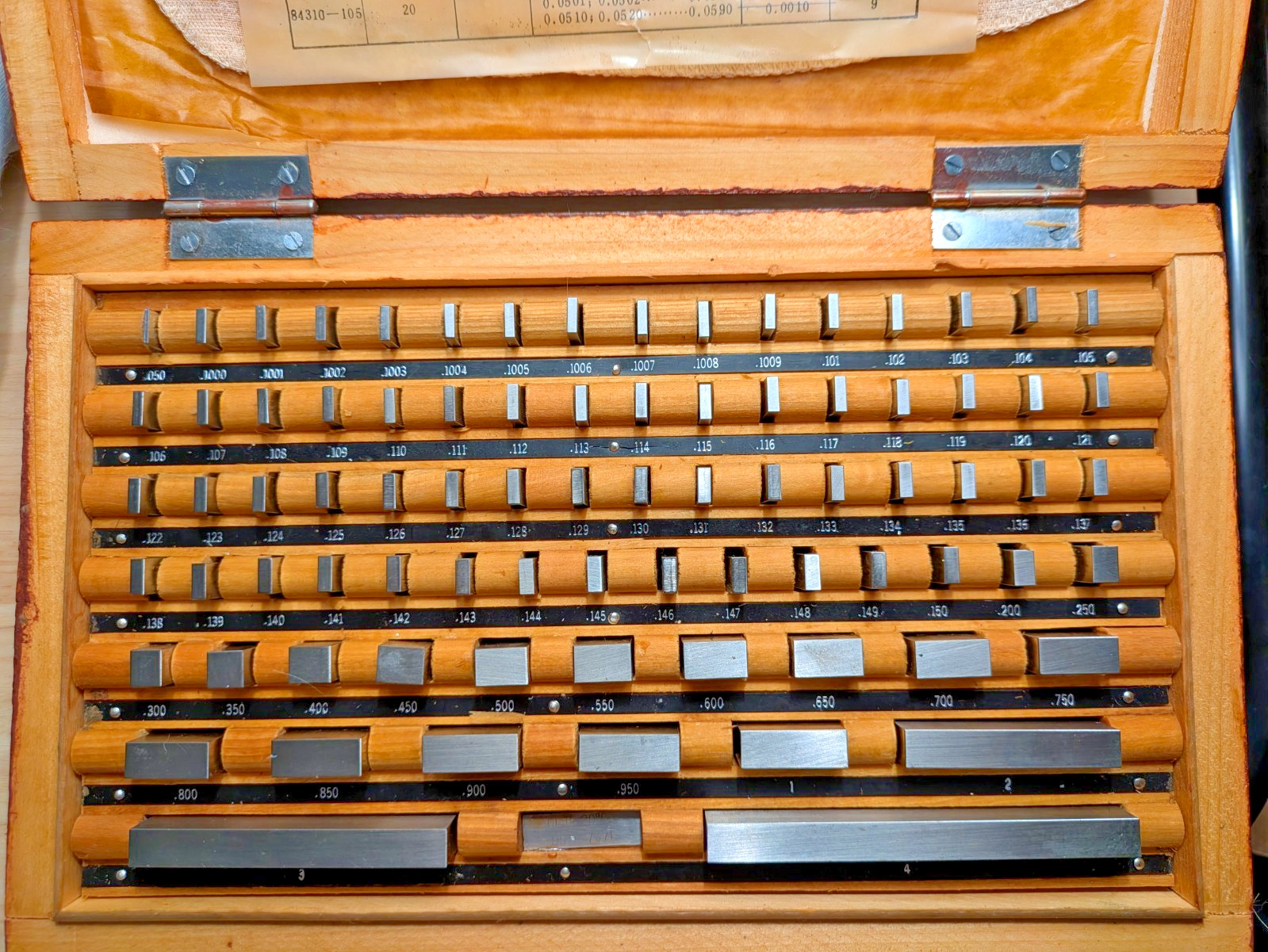 81 piece gauge gage block set Grade B with certificate and wooden case