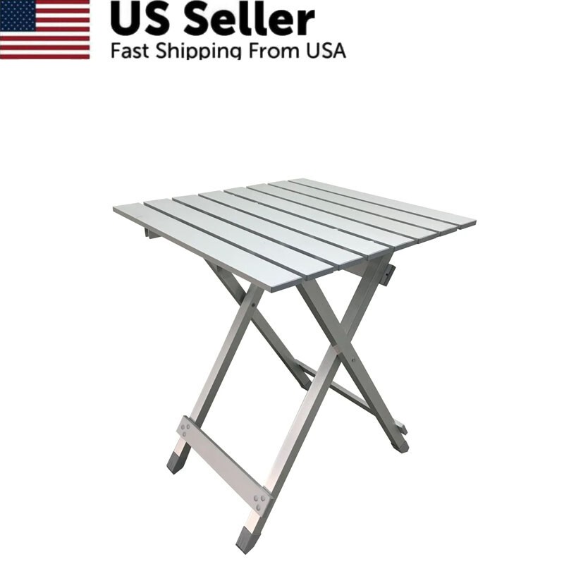 Compact Lightweight Aluminum Folding Camping Table Rust-resistant for Backyard