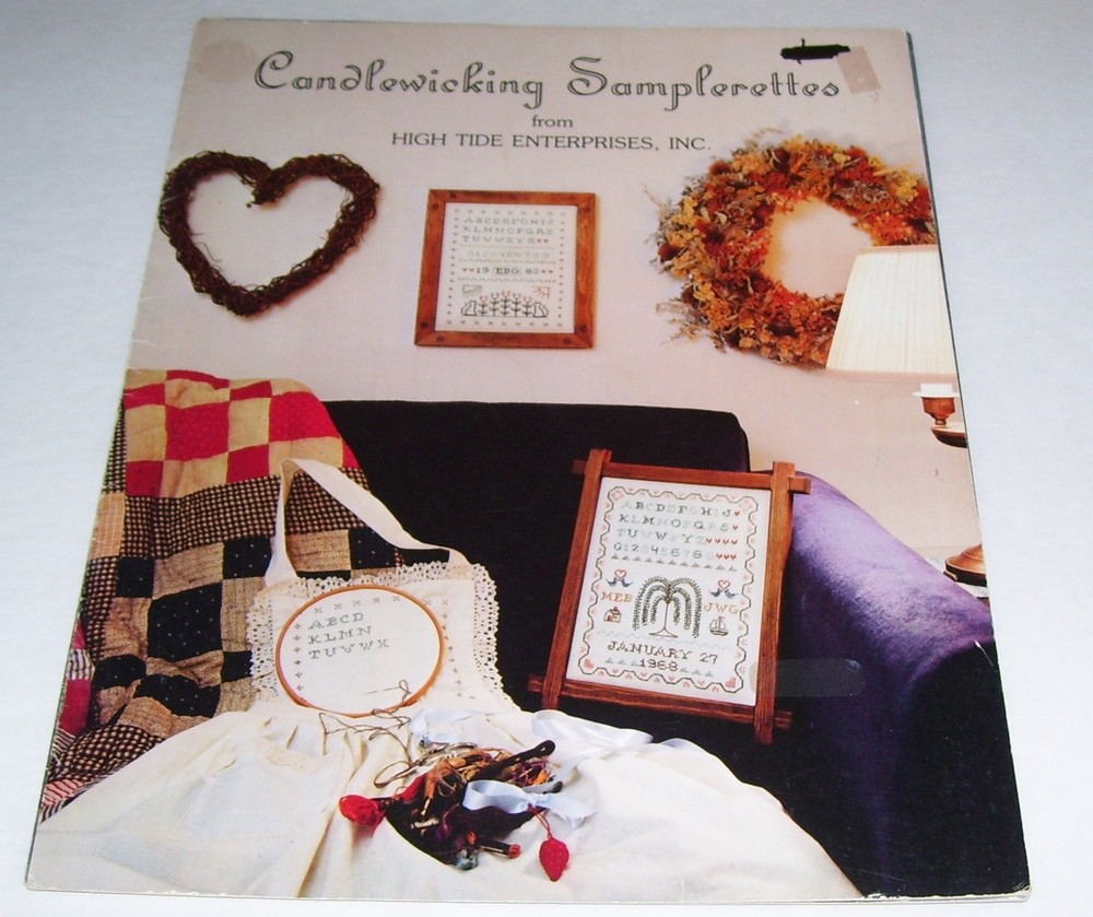 CANDLEWICKING SAMPLERETTES PATTERN LEAFLET BY HIGH TIDE 1983 OOP
