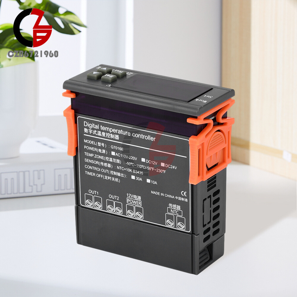 G7016E Digital Intelligent Temperature Controller NTC Waterproof Probe 12V/24V