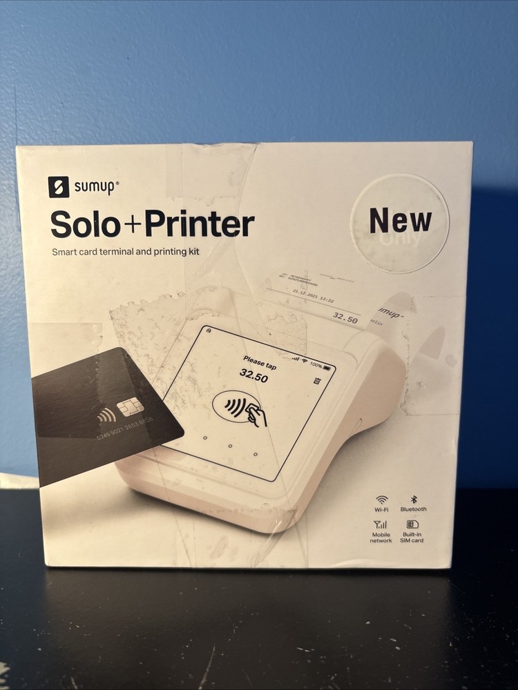SumUp Solo + Printer Smart Credit Car Reader and Printing Kit