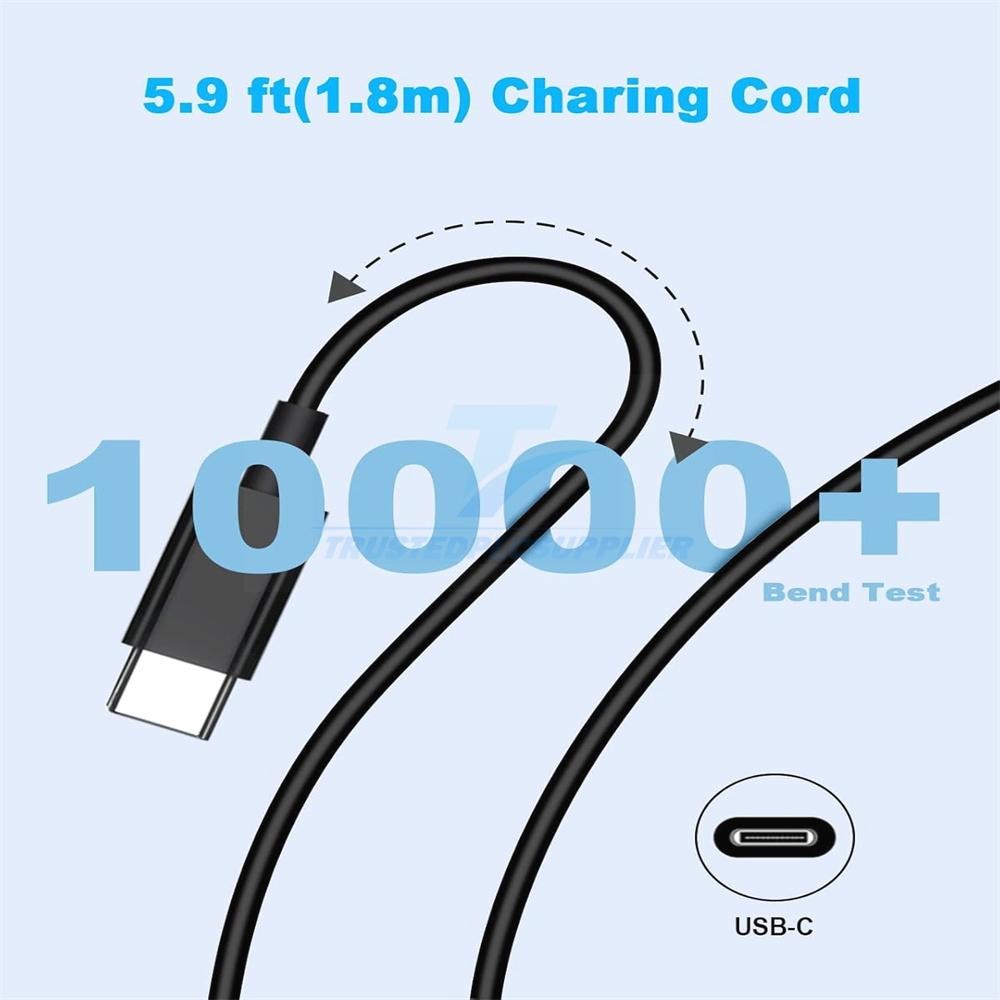 USB-C Type C Charger for Laptop Chromebook Tablet Phone 65w Universal Charge