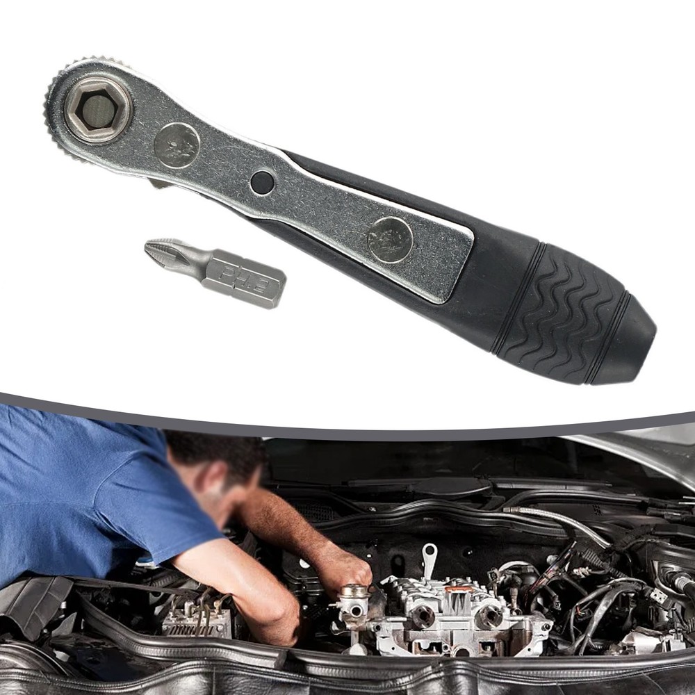 1/4 Screwdriver Rod Adjustable Fast Ratchet Wrench Quick Socket Wrench Tools