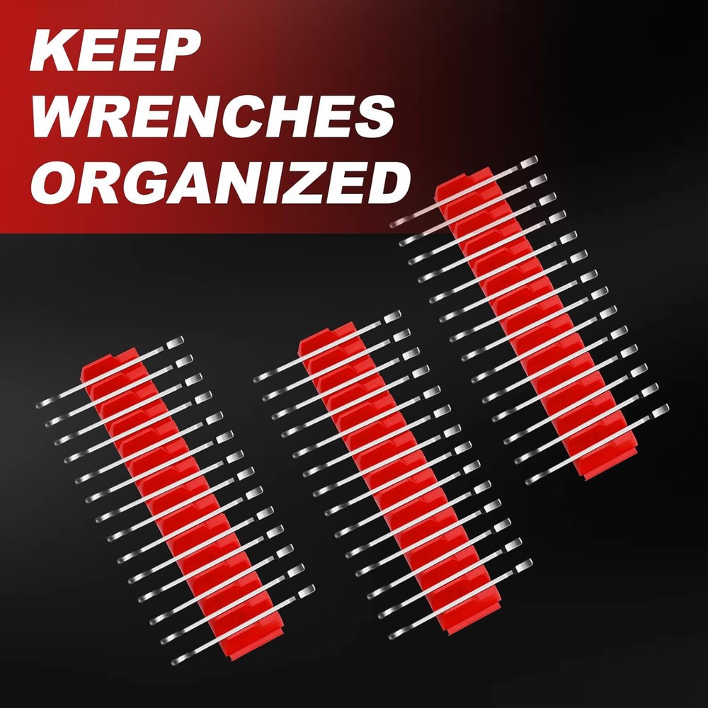 80 Slots Magnetic Modular Wrench Organizer Compact Tool Storage Slots Hold Tools