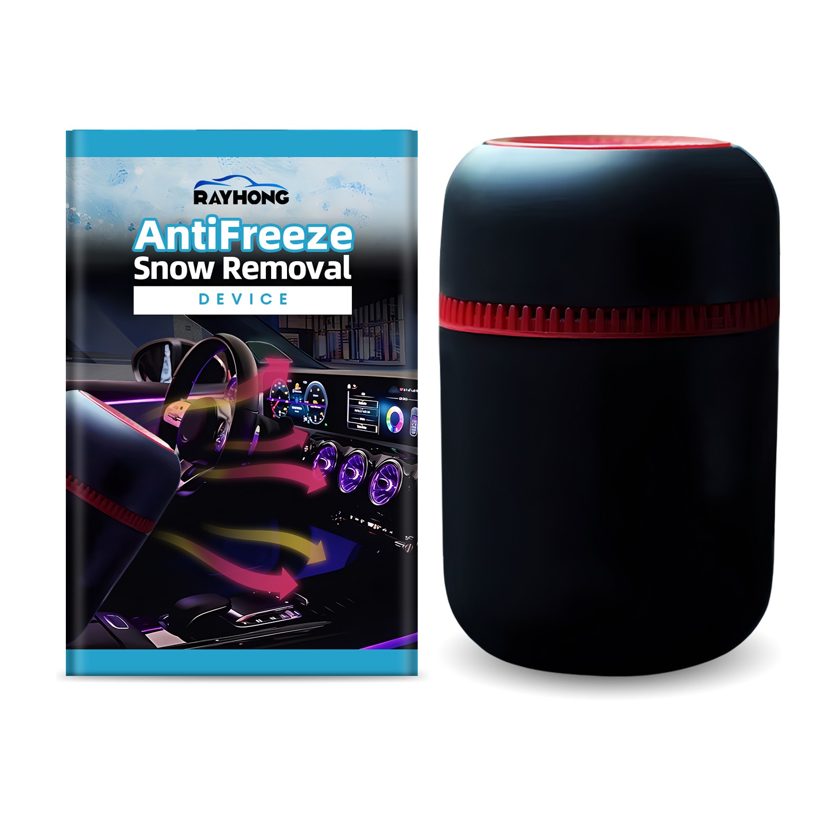 Car Windshield Defroster De-icer, Portable Heater for Quick Snow & Ice Removal