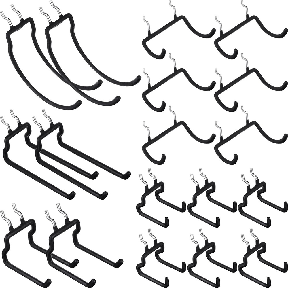 20 Pegboard Hooks Set, Heavy Duty Drill Holders for Garage, Kitchen & Workbench