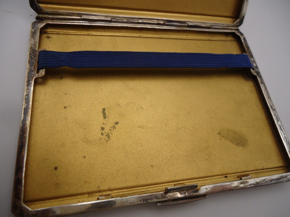 1940's Rexacon Vintage EPNS Cigarette Case Silver Plate