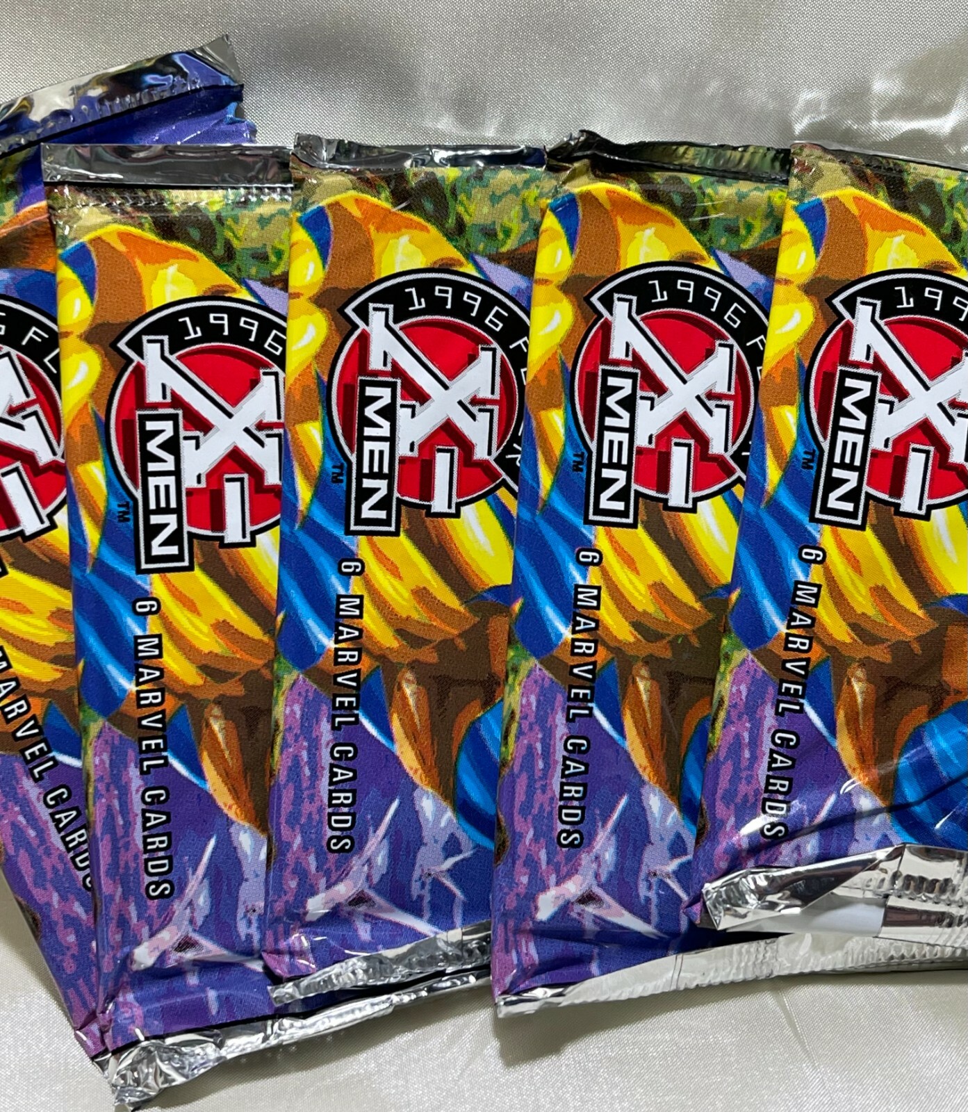 New/sealed! 1996 Fleer X-MEN Trading Cards Lot of 5 Packs MARVEL