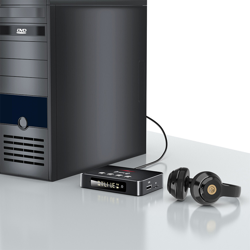 NFC Bluetooth 5.0 Transmitter Receiver 3.5mm AUX To 2 RCA Wireless Audio Adapter