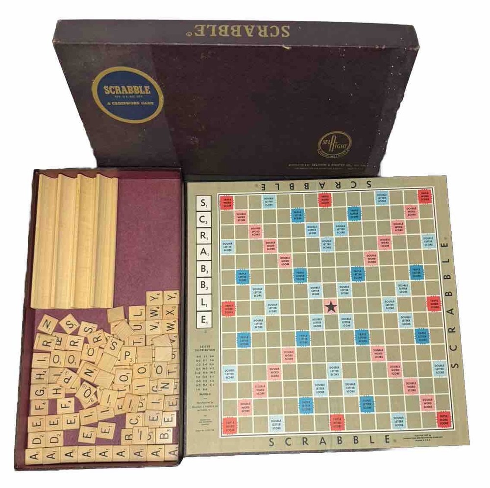 1953 SCRABBLE Word Game Selchow & Righter Complete