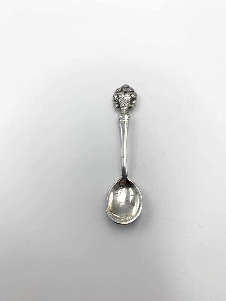 Antique .800 Salt Spoon Continental Silver