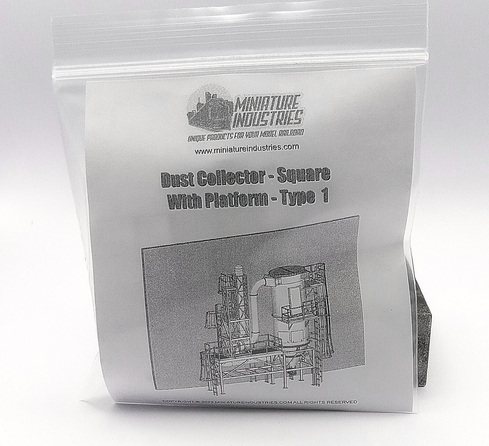 N Scale Dust Collection Rd. L. wPlatform Kit for Grain Elevator Structures 1:160
