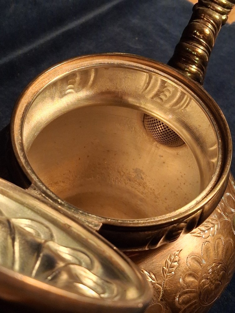 Victorian ROGERS BROS Floral Triple Silver Plate Tea Pot Pattern #1985/5