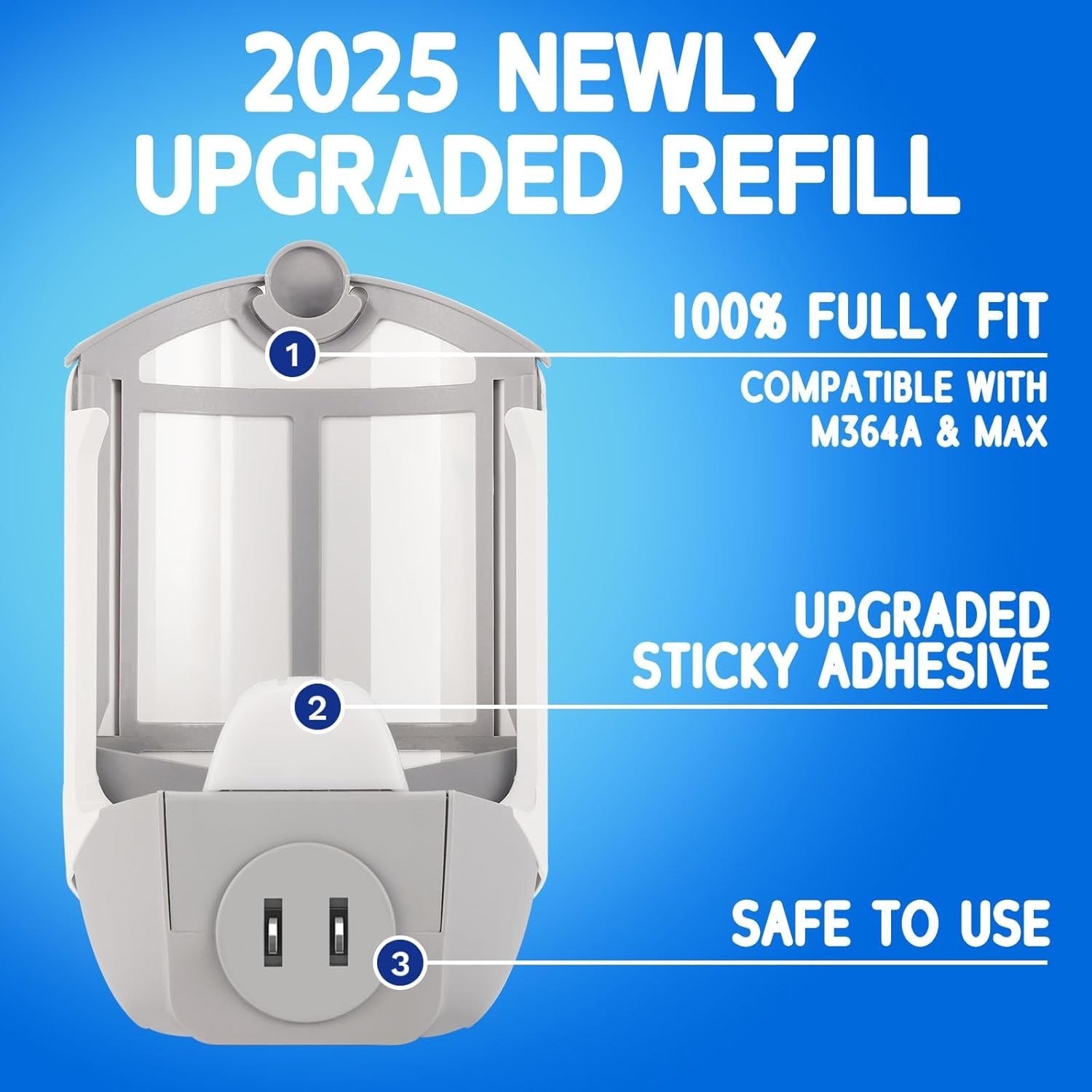 New 16 Pack Refill Cartridge Kit Compatible with ZEVO Plug-in Light M364 and Max