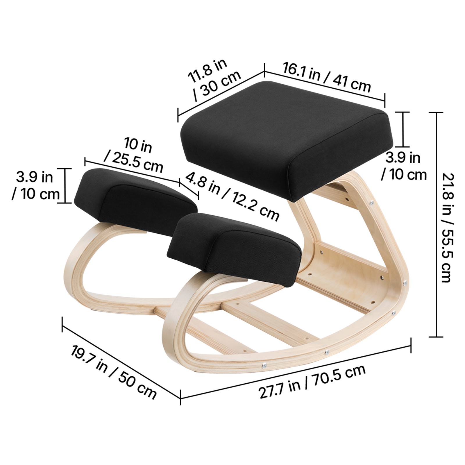 Uimoso Ergonomic Kneeling Chair with Adjustable Height and Comfortable Cushion