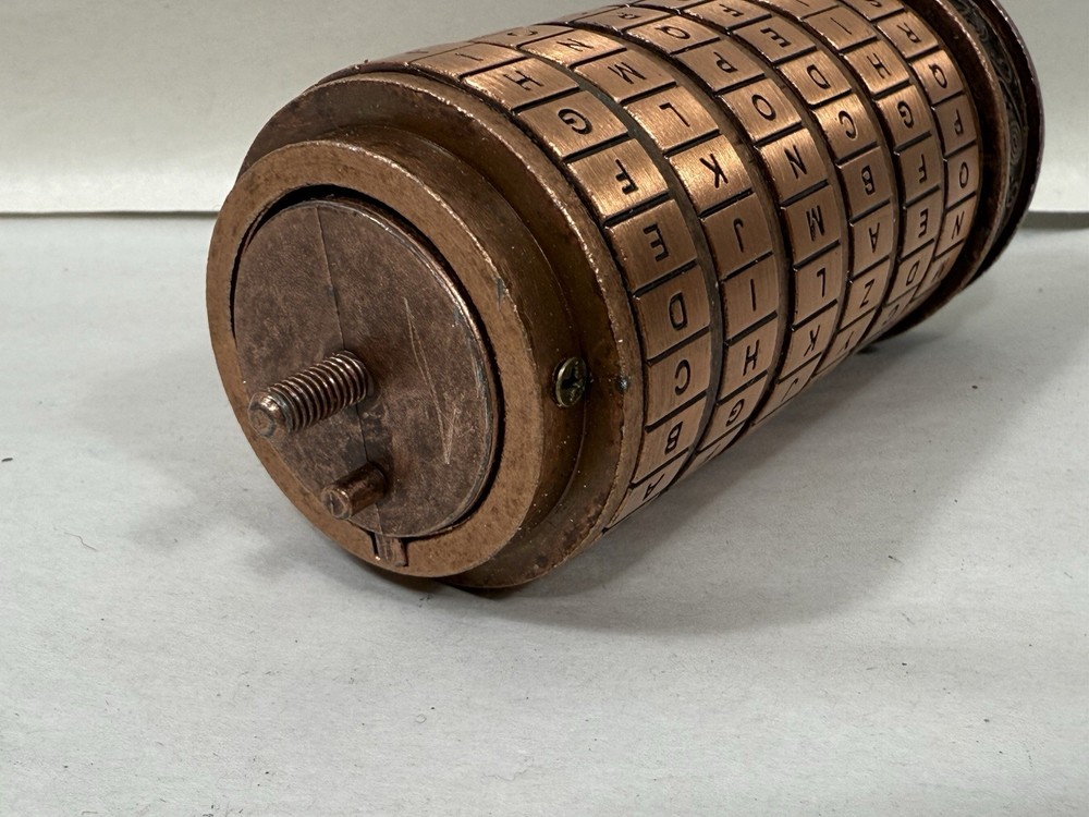Da Vinci Code Copper Cryptex Incomplete As Is