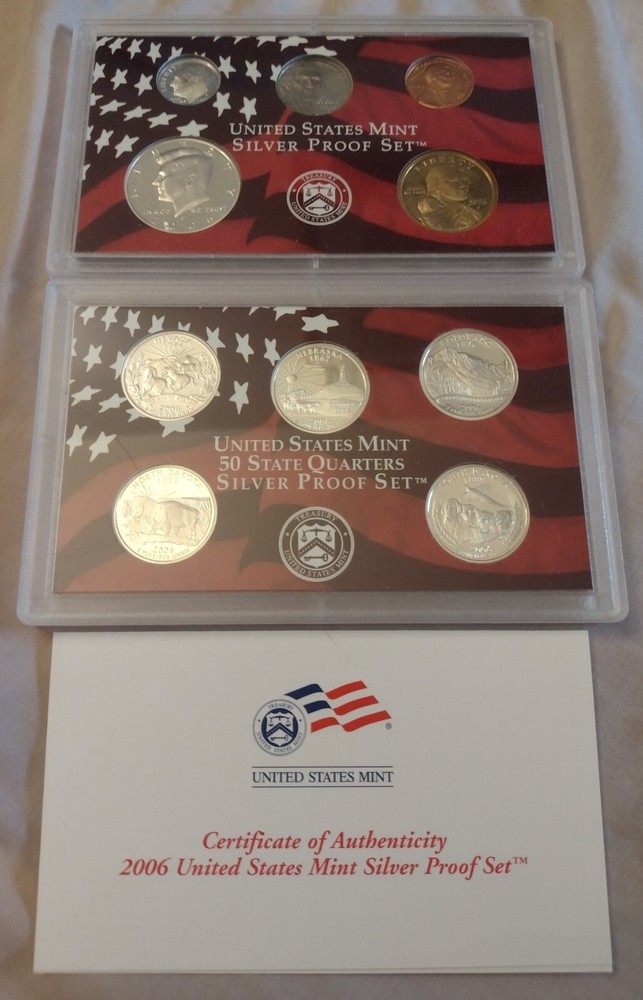 2004 2005 2006 Silver Proof Sets in OGP w/COAs