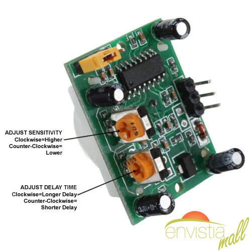 2 Pcs HC-SR501 PIR IR Passive Infrared Motion Detector Sensor Module DIY