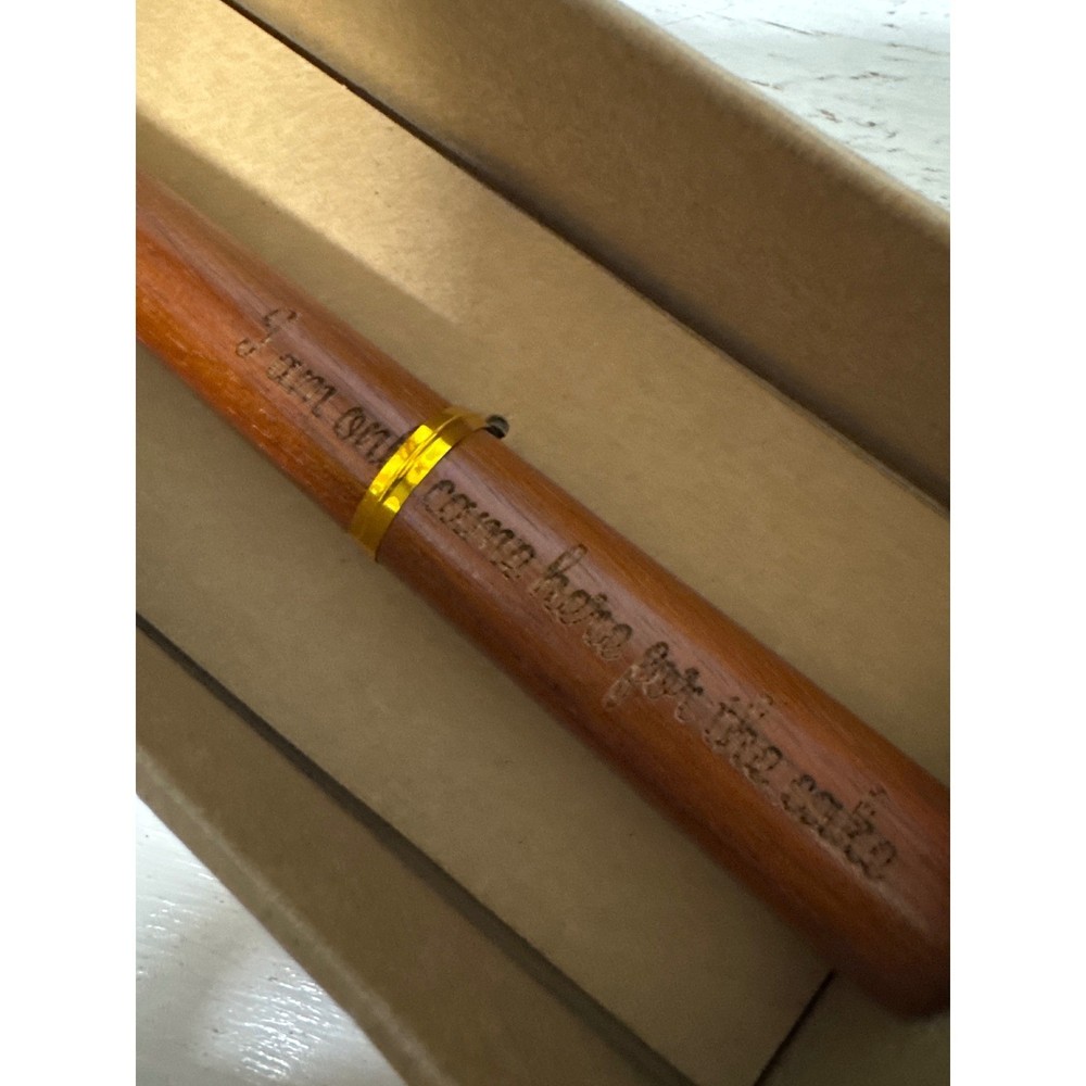 Gold Cake Server Serverware Wooden Handle Engraved Message Serveware *READ