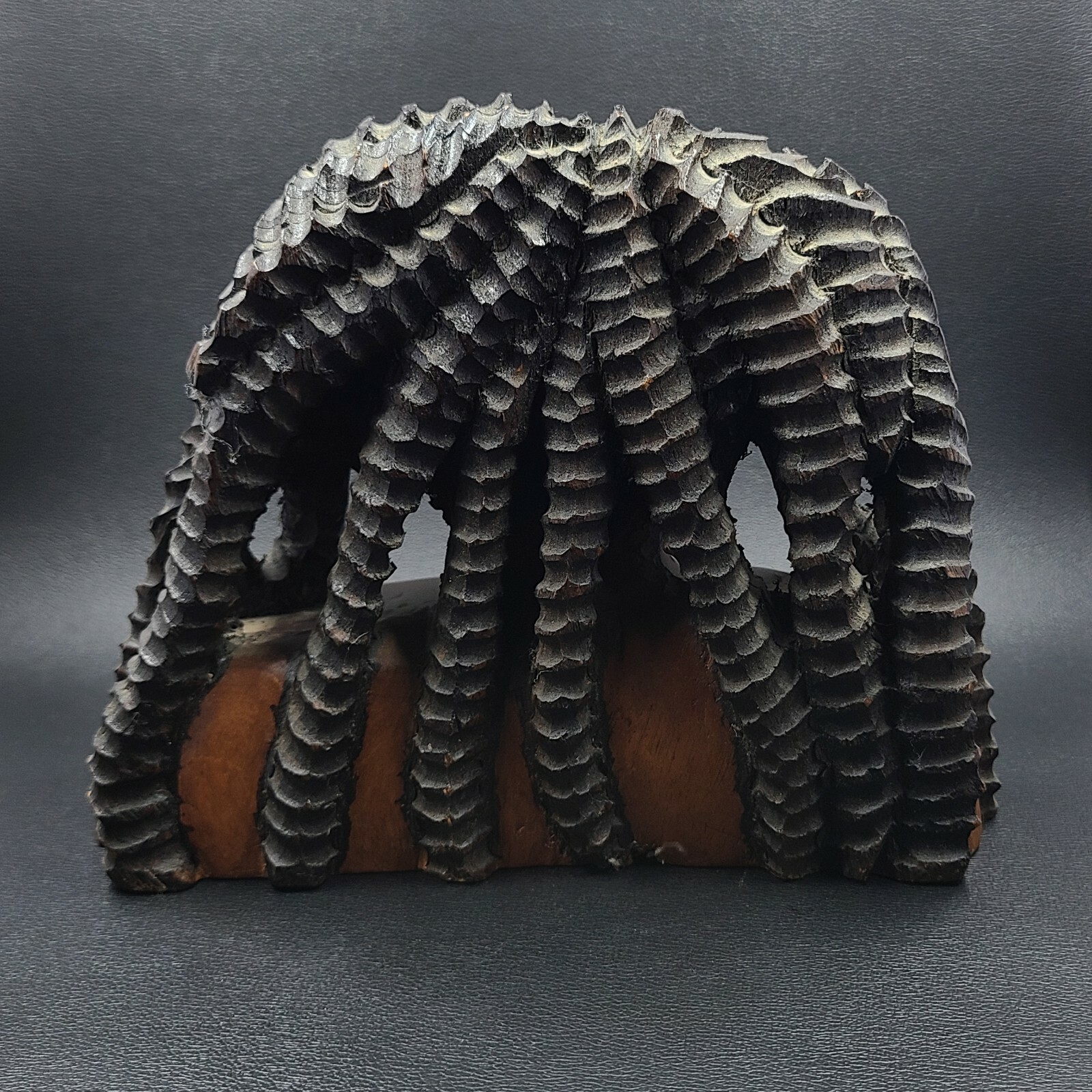 Solid Wood Hand Carved Wood Female Bust Statue Extremely Detailed