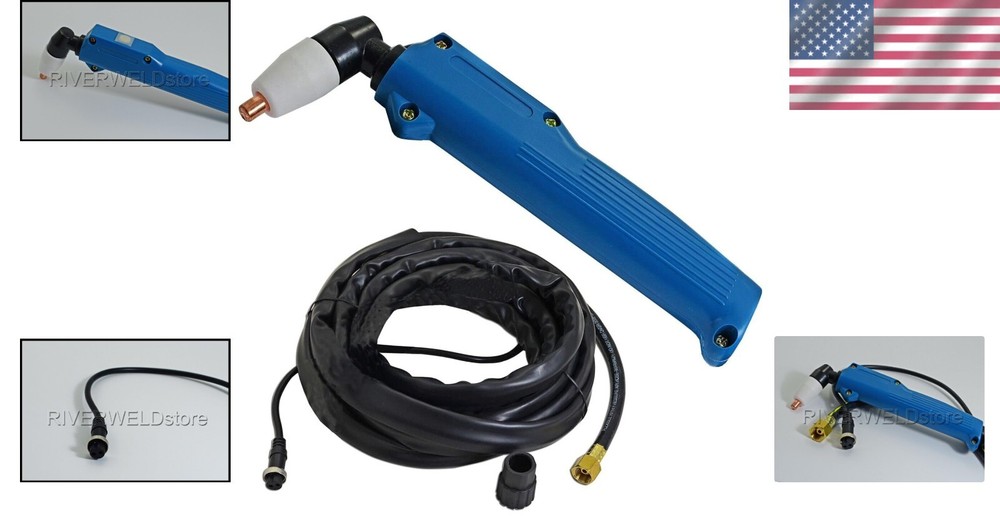 Versatile 16ft Gas-Powered PT-31 Plasma Cutter Torch for Precision Cutting Needs