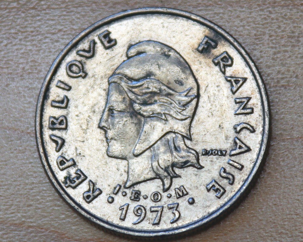 1973 French Polynesia 10 Francs