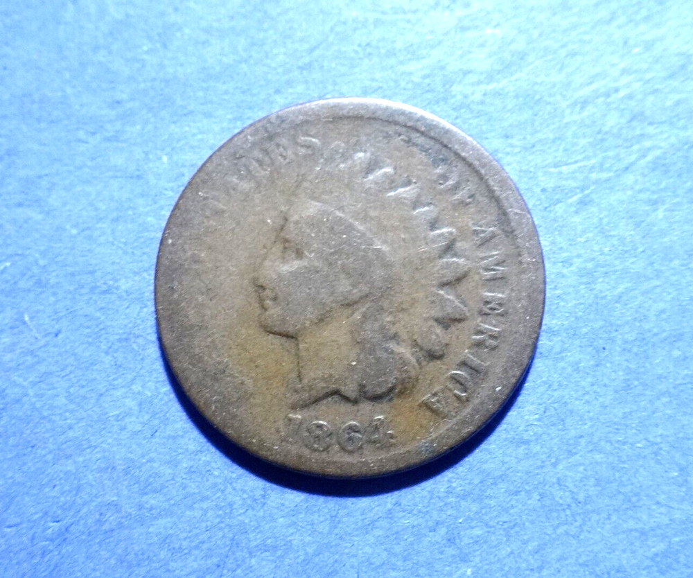1864 Pointed Bust Bronze Indian Cent  Good-