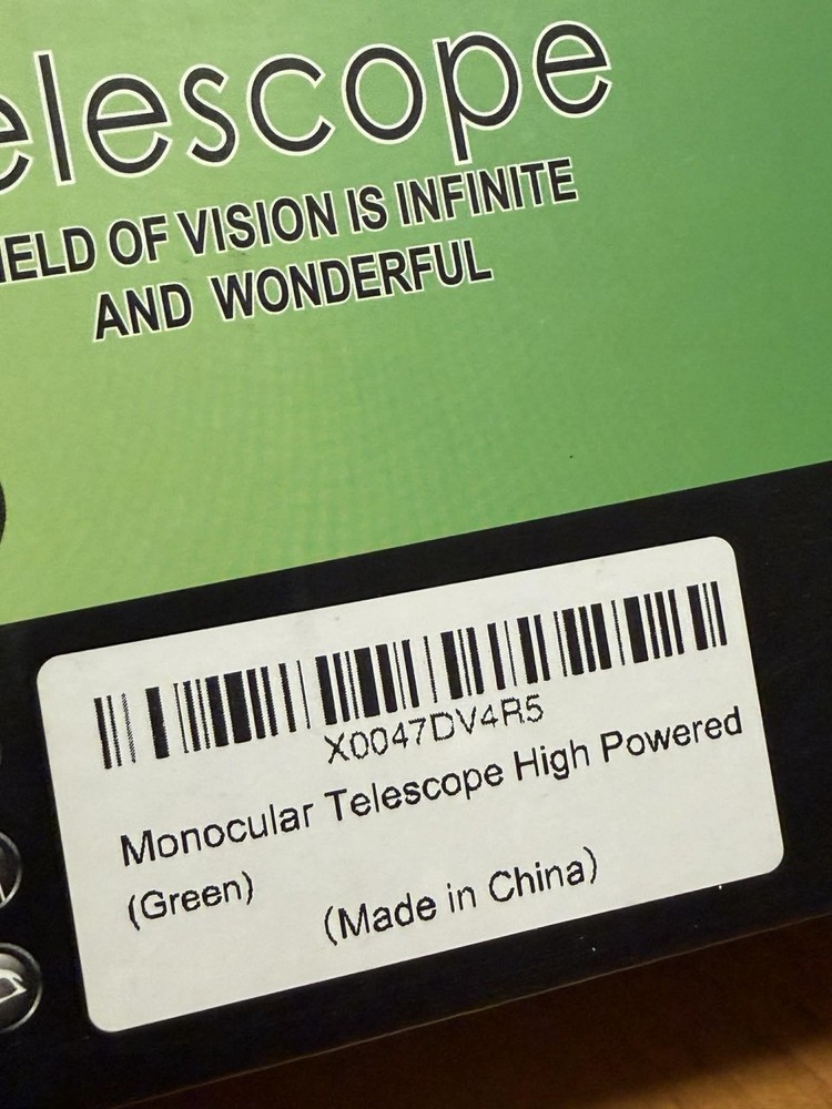 Green Monocular Telescope High Powered