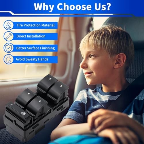 Upgraded 20945129 Driver Side Power Master Window Switch for:-Chevy Silverado