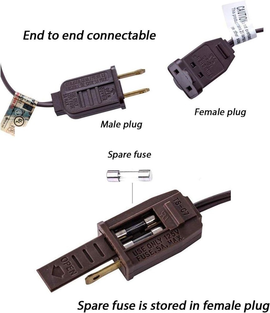 Durable Connectable Outdoor String Lights - Waterproof - 20FT with 22 Bulbs