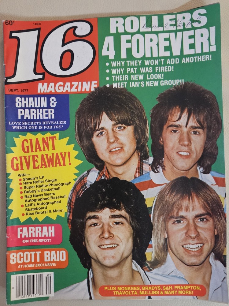 16 Magazine September 1977 KISS/ROLLERS