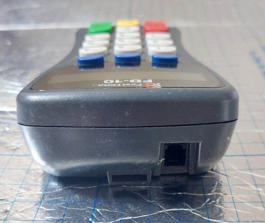 First Data FD-10 Gray/Black Digital Display Credit Debit Card Terminal Pin Pad