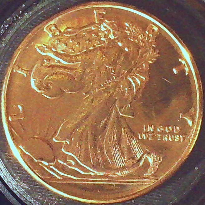 WALKING LIBERTY AMERICAN EAGLE   1 OZ COPPER