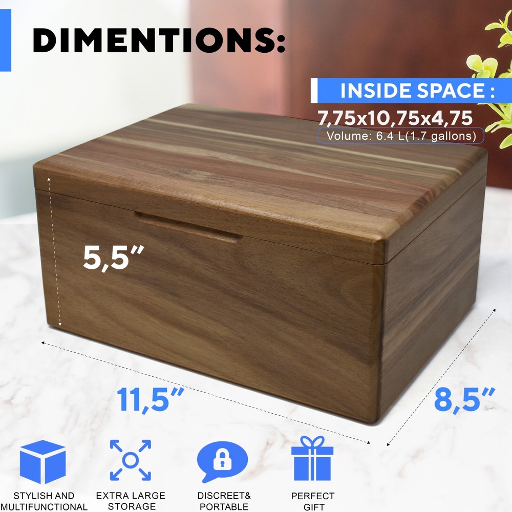 Habit Control Timer Lock Box with Smart Lock - 2-in-1 Timer and Classic Locker