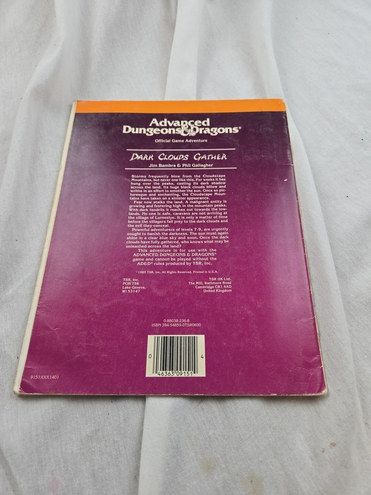 AD&D TSR Adventure Module “Dark Clouds Gather”