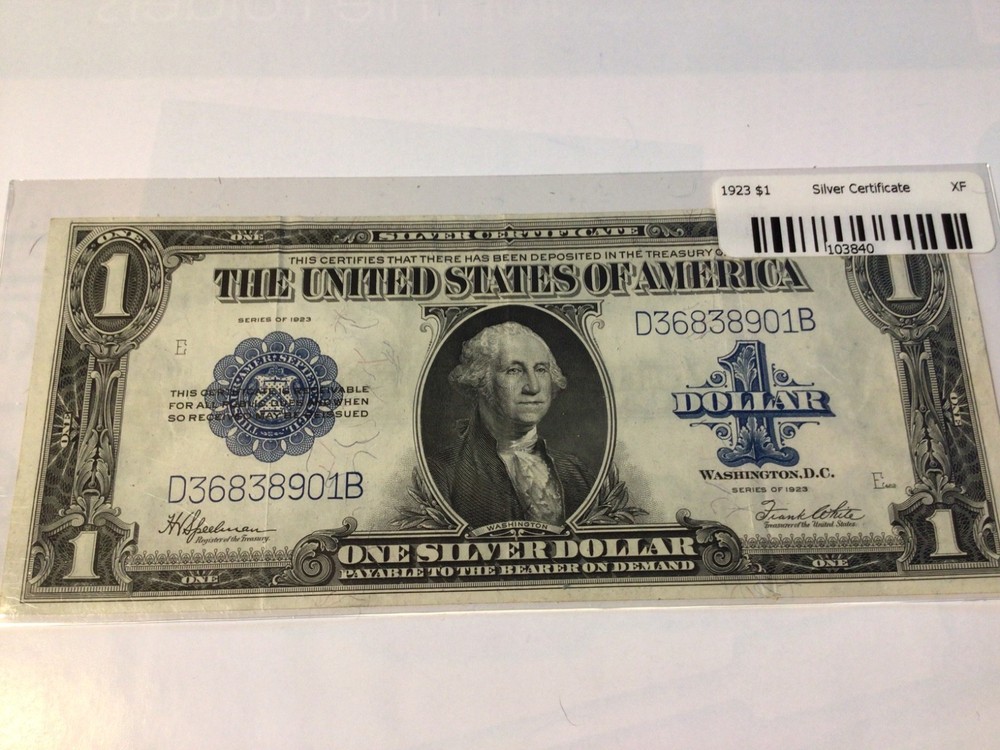 1923 Large Silver Certificate XF Condition